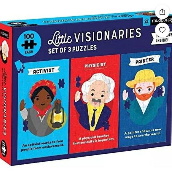 Mudpuppy Little Visionaries Kids' Puzzle Set - 3pk-2 sets for the price of 1 - Picture 1 of 8